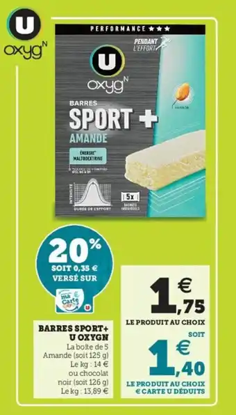 Hyper U Barres sport-u oxygn offre