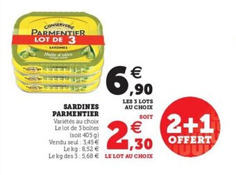Hyper U Sardines parmentier offre