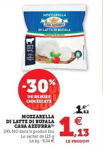 Mozzarella di latte di bufala casa azzurra