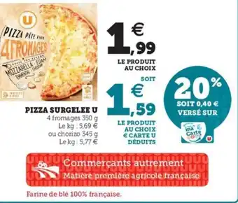 Hyper U Pizza surgelee U offre