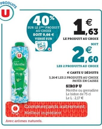 Hyper U Sirop U offre