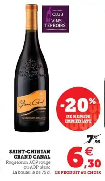 Hyper U Saint-chinian grand canal offre