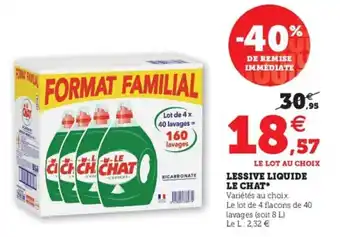 Hyper U Lessive liquide LE CHAT offre