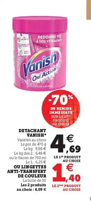 Hyper U Detachant VANISH offre