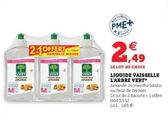 Hyper U Liquide vaisselle l'arbre vert offre