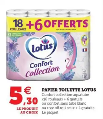 Hyper U Papier toilette LOTUS offre