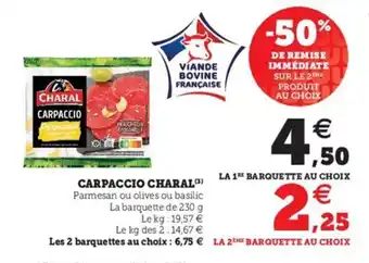 Hyper U Carpaccio CHARAL offre