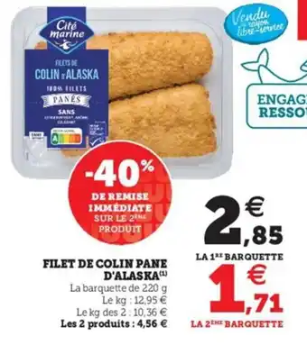 Hyper U Filet de colin pane d'alaska offre