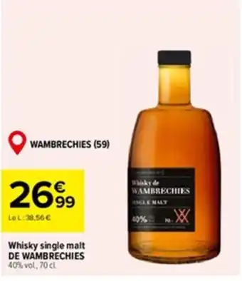 Whisky single malt DE WAMBRECHIES