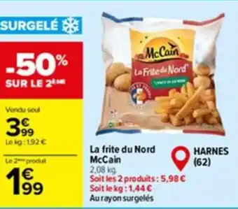 Carrefour La frite du nord MCCAIN offre