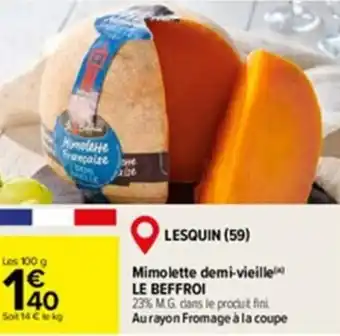 Mimolette demi-vieille LE BEFFROI