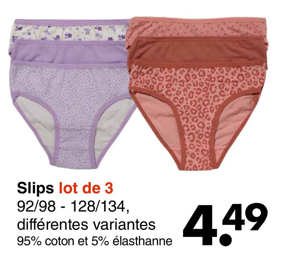 Promo Slips chez Wibra