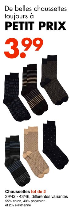 Wibra Chaussettes offre