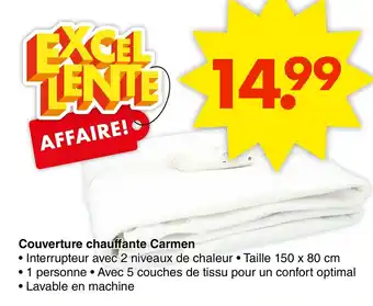 Wibra Couverture chauffante carmen offre