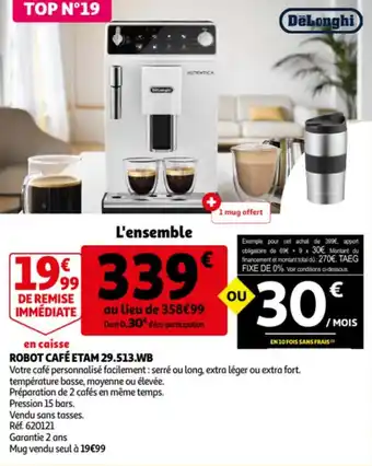 Auchan Drive Robot café etam 29 513 WB offre