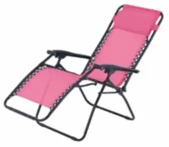 E.Leclerc Brico Fauteuil relax multi positions rose - structure pliable - o'colors offre