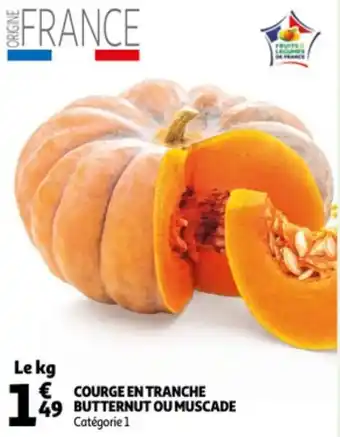 Courge entranche butternut ou muscade
