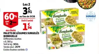 Palets de légumes surgelés BONDUELLE