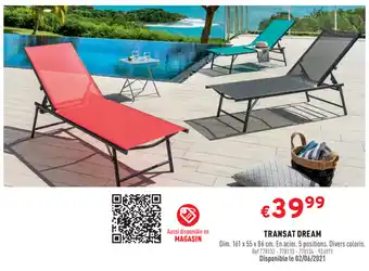Trafic Transat Dream offre