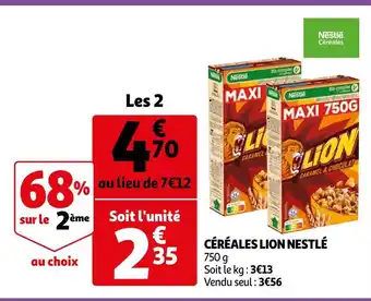 Auchan Supermarché Nestlé céréales lion offre