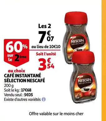Auchan Supermarché Nescafé café instantané sélection offre