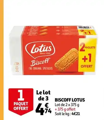 Auchan Supermarché Lotus biscoff offre