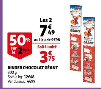Auchan Supermarché Kinder kinder chocolat géant offre