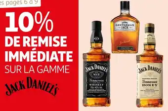 Auchan Supermarché Jack daniel's 10% de remise immédiate sur la gamme jack daniel's offre