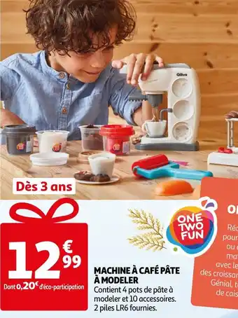 Auchan Supermarché One two fun machine à café pâte à modeler offre
