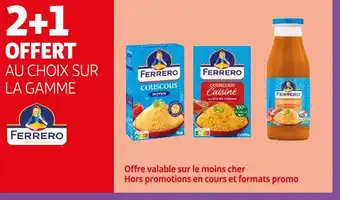Auchan Supermarché Ferrero 2+1 offert au choix sur la gamme ferrero offre