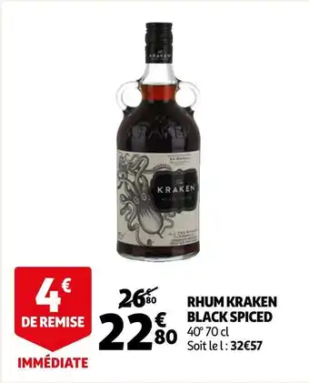 Auchan Supermarché Kraken rhum black spiced offre