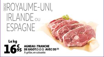 Auchan Supermarché Agneau : tranche de gigot avec os offre