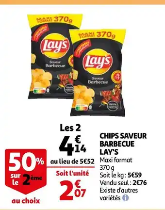 Auchan Supermarché Lay's chips saveur barbecue offre