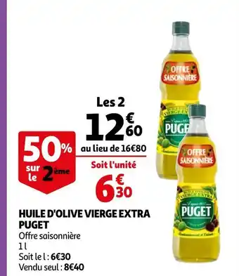 Auchan Supermarché Puget huile d'olive vierge extra offre