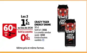 Crazy tiger energy drink
