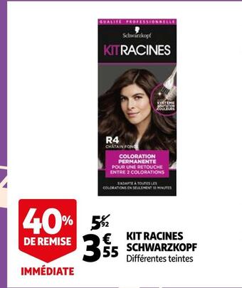 Auchan Supermarché Schwarzkopf kit racines offre