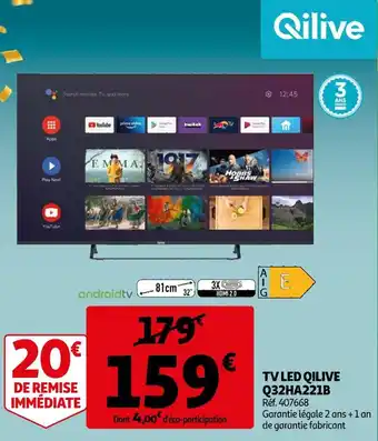 Auchan Supermarché Qilive tv led offre
