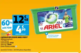 Auchan Drive Capsules De Lessive Ariel Pods offre
