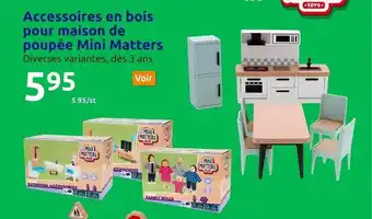 Action Accessoires en bois our maison de poupée mini matters offre