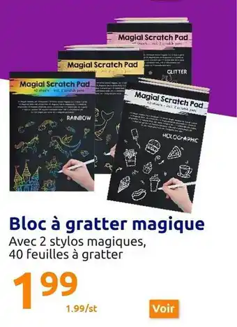 Action Bloc à gratter magique offre