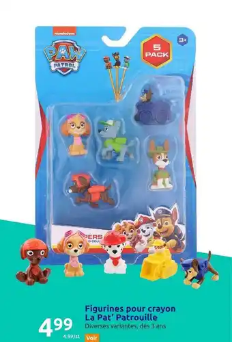 Action Figurines pour crayon la pat' patrouille offre