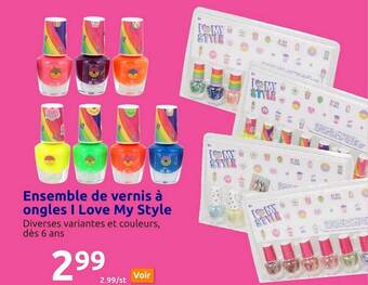 Action Ensemble de vernis à ongles i love my style offre