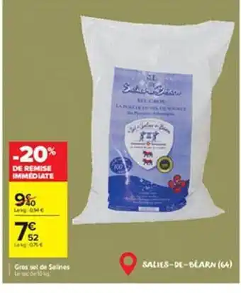 Carrefour Market Gros sel de salines offre