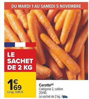 Carrefour Carotte offre