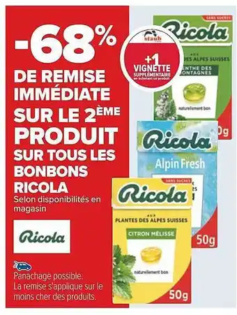 Carrefour Bonbons ricola offre