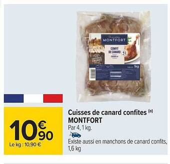 Carrefour Cuisses de canard confites montfort offre