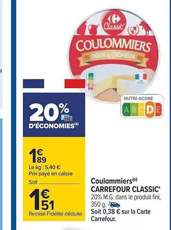 Carrefour Coulommiers carrefour classic' offre