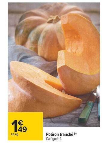 Carrefour Potiron tranché offre
