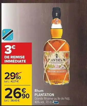 Carrefour Rhum plantation offre