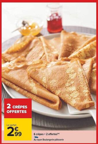 Carrefour 6 crêpes + 2 offertes offre